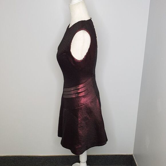 NEW SASS & BIDE dress a‎ fallen star shiny metallic pink mini XS/38 - Picture 6 of 10